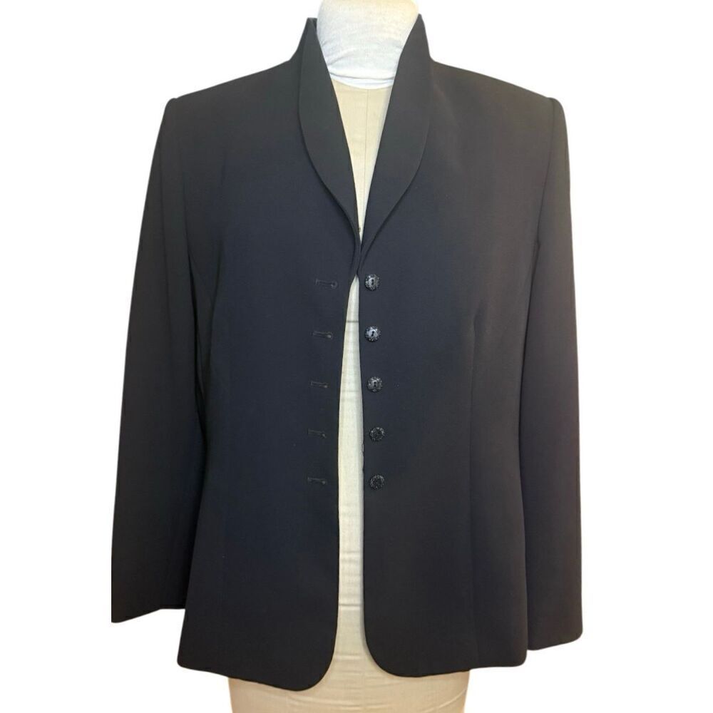 LeSuit Classic Suit Jacket/Blazer Sz. 14 High Collar Button Front